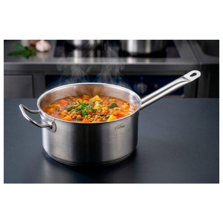 Casserole - INOXIBAR - Profesional 28 cm - acier inoxydable - fond diffuseur - induction Casserole - INOXIBAR - Profesional 28 cm - acier inoxydable - fond diffuseur - induction