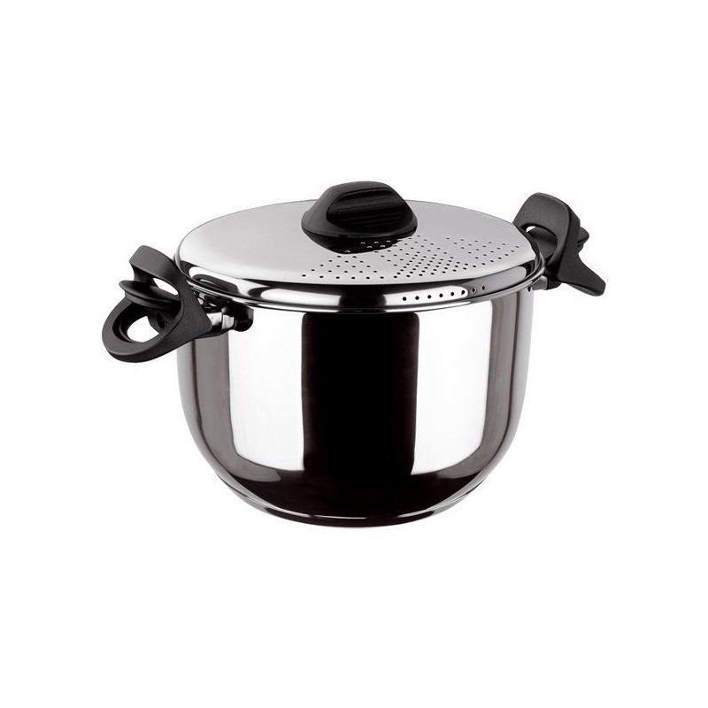 Marmite pâtes et légumes - INOXIBAR - 24 cm - couvercle égouttoir -