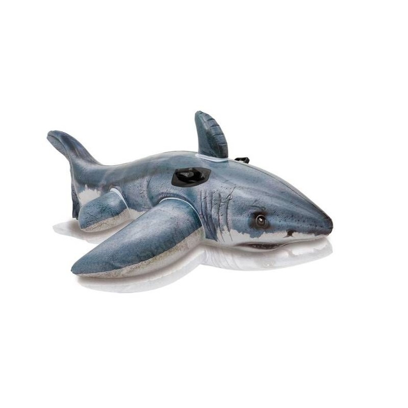 Bouée gonflable INTEX Grand Requin Blanc a Chevaucher - 173x107 cm -