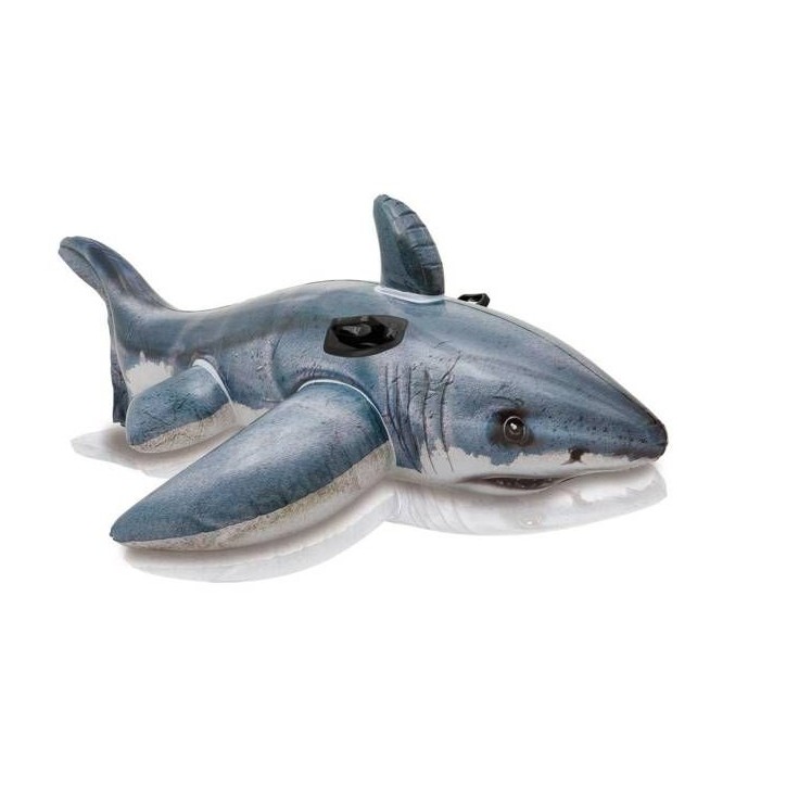 Bouée gonflable INTEX Grand Requin Blanc a Chevaucher - 173x107 cm - Pour Enfant a partir de 3 ans