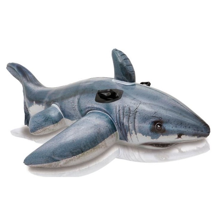Bouée gonflable INTEX Grand Requin Blanc a Chevaucher - 173x107 cm - Pour Enfant a partir de 3 ans