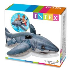 Bouée gonflable INTEX Grand Requin Blanc a Chevaucher - 173x107 cm -