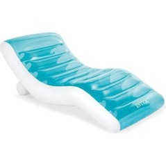 Matelas gonflable chaise longue INTEX - Asymétrique - Bleu océan - 1