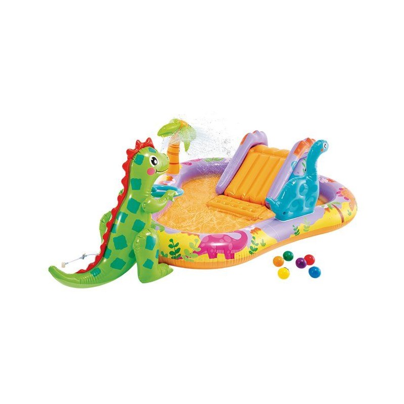 Piscine/Piscinette gonflable Aire de jeux Dino INTEX - A partir de 2 a