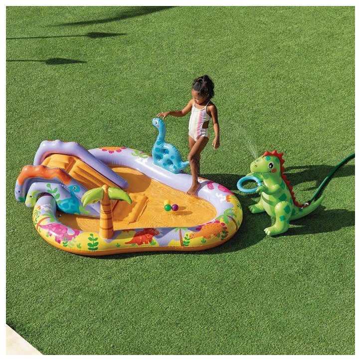 Piscine/Piscinette gonflable Aire de jeux Dino INTEX - A partir de 2 ans - 159L - 1 dinosaure gonflable - 56139NP Piscine/Piscinette gonflable Aire de jeux Dino INTEX - A partir de 2 ans - 159L - 1 dinosaure gonflable - 56139NP