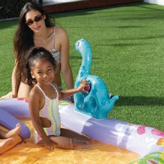 Piscine/Piscinette gonflable Aire de jeux Dino INTEX - A partir de 2 a
