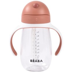 Tasse avec paille - BEABA - 300 ml - Terracotta