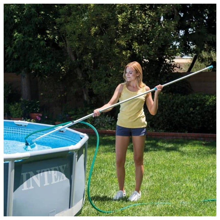 Kit d Entretien Piscines - Intex - Perche télescopique, aspirateur et épuisette Kit d Entretien Piscines - Intex - Perche télescopique, aspirateur et épuisette