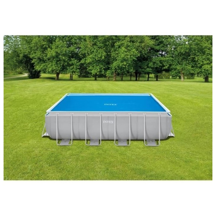 Bâche a bulles rectangulaire Intex UTF00168 pour piscine 4m x 2m - 120 microns - Bleu Bâche a bulles rectangulaire Intex UTF00168 pour piscine 4m x 2m - 120 microns - Bleu