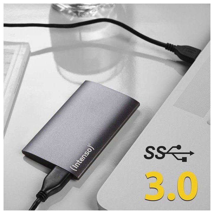 Disque dur SSD externe - INTENSO - PREMIMUM - 512Go - Gris Disque dur SSD externe - INTENSO - PREMIMUM - 512Go - Gris
