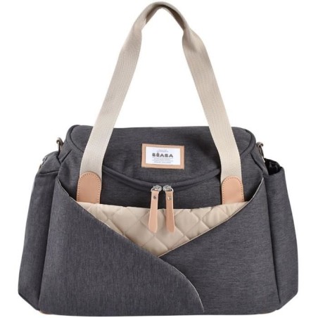 Sac a langer - BEABA - SYDNEY - Gris chiné foncé