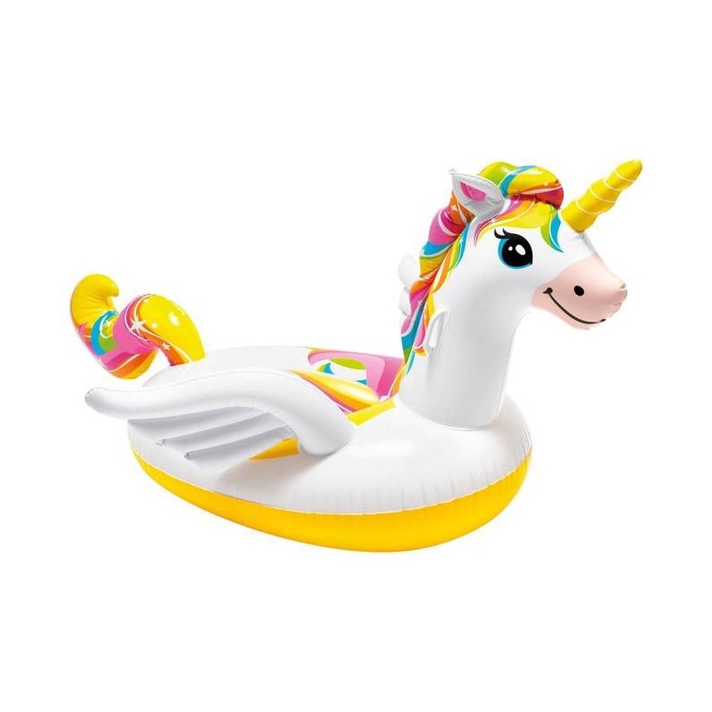 Bouée gonflable Licorne Magique a Chevaucher - INTEX - Dimensions 201