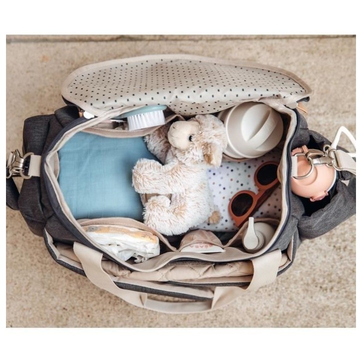 Sac a langer - BEABA - SYDNEY - Gris chiné foncé Sac a langer - BEABA - SYDNEY - Gris chiné foncé