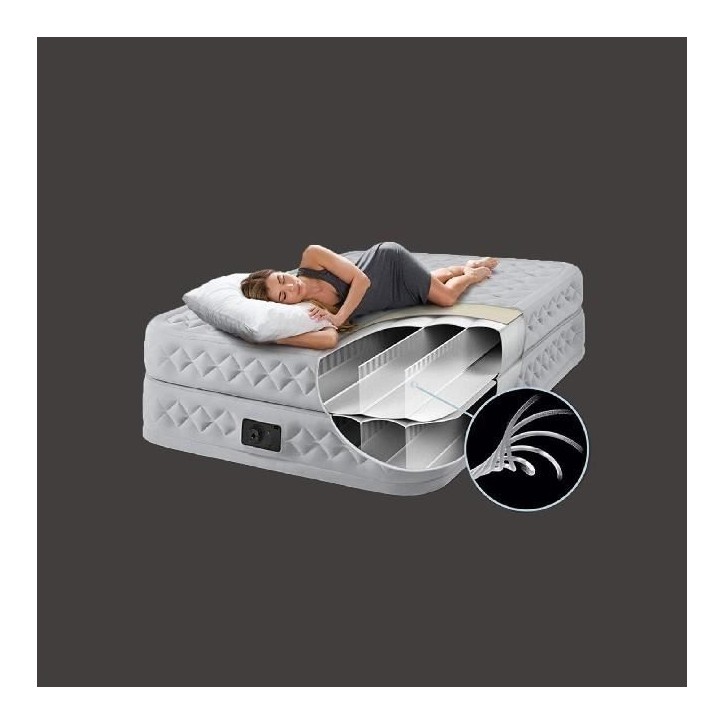Matelas gonflable - INTEX - Supreme Air-Flow - 2 places - PVC - 152x203x51 cm