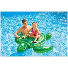 Matelas de piscine - Tortue de mer - 150 x 127 cm - Plastique - Utilisation extérieure - Mixte