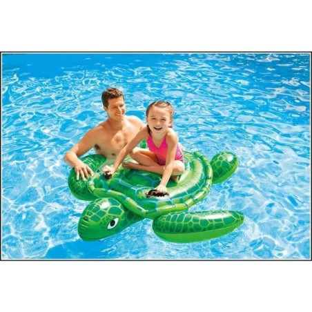 Matelas de piscine - Tortue de mer - 150 x 127 cm - Plastique - Utilisation extérieure - Mixte