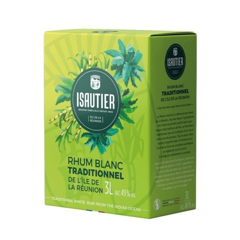Isautier - Rhum blanc Traditionnel - Bag-In-Box - 49,0% Vol. - 3L
