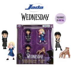 Jada -4 Figurines en métal - Série Netflix Mecredi - 6,5cm - A parti