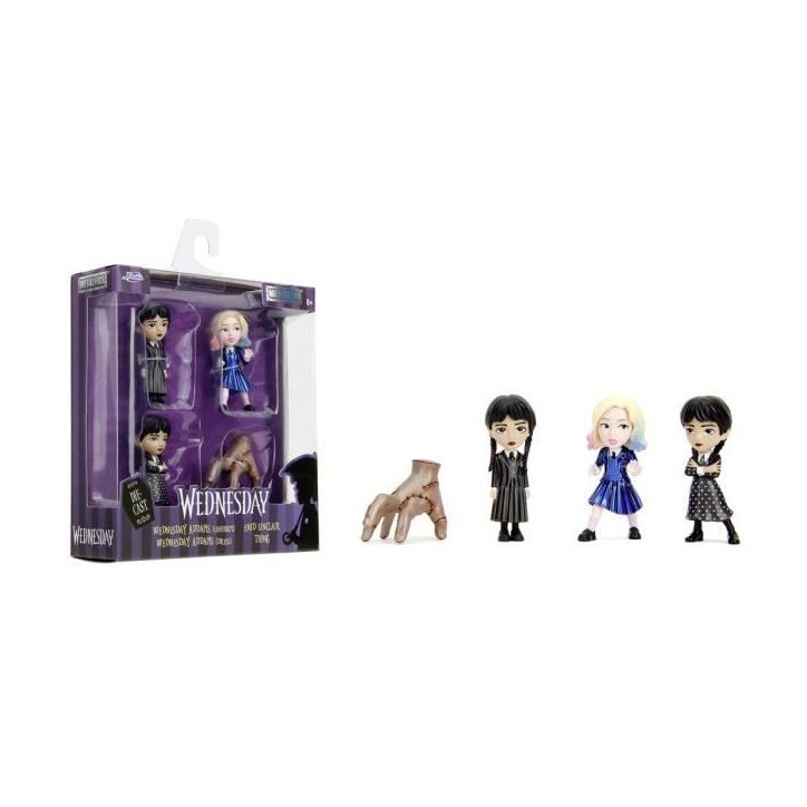 Jada -4 Figurines en métal - Série Netflix Mecredi - 6,5cm - A partir de 8 ans Jada -4 Figurines en métal - Série Netflix Mecredi - 6,5cm - A partir de 8 ans