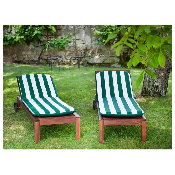JARDIN PRIVE Coussin bain de soleil CANCALE Vert 184x59x5,5cm JARDIN PRIVE Coussin bain de soleil CANCALE Vert 184x59x5,5cm