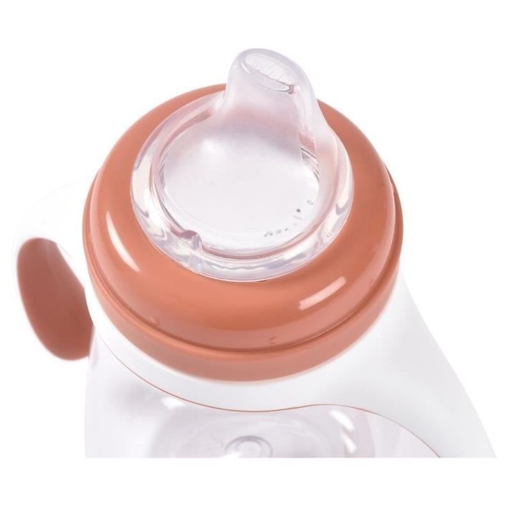 Biberon d'apprentissage 2-en-1 - BEABA - 210 ml - Terracotta Biberon d'apprentissage 2-en-1 - BEABA - 210 ml - Terracotta