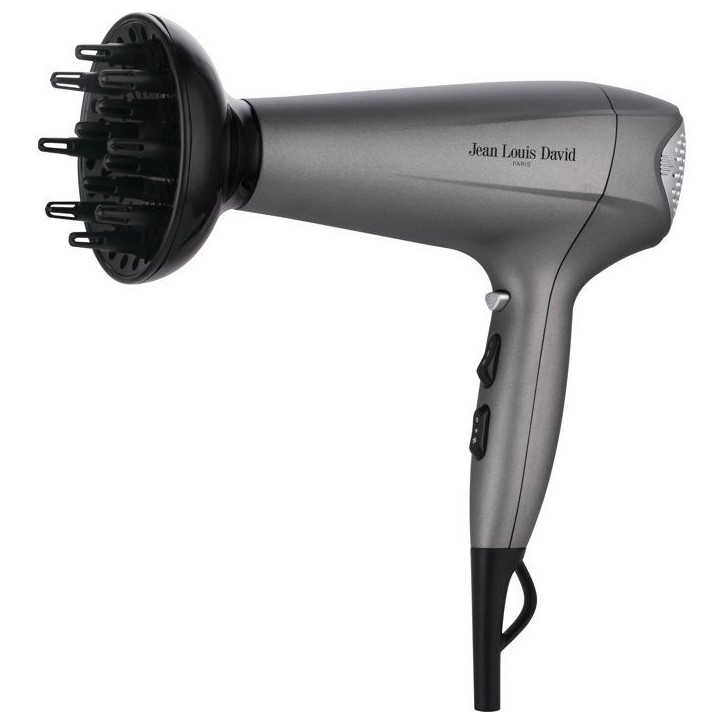 Seche-cheveux - JEAN LOUIS DAVID - Power Dry - Diffuseur - 3 températures - 2400 W - Gris Seche-cheveux - JEAN LOUIS DAVID - Power Dry - Diffuseur - 3 températures - 2400 W - Gris
