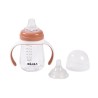 Biberon d'apprentissage 2-en-1 - BEABA - 210 ml - Terracotta