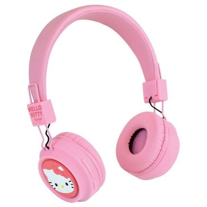 Casque ajustable bluetooth avec micro - HELLO KITTY - Câble usb - Câble audio - Des 3 ans