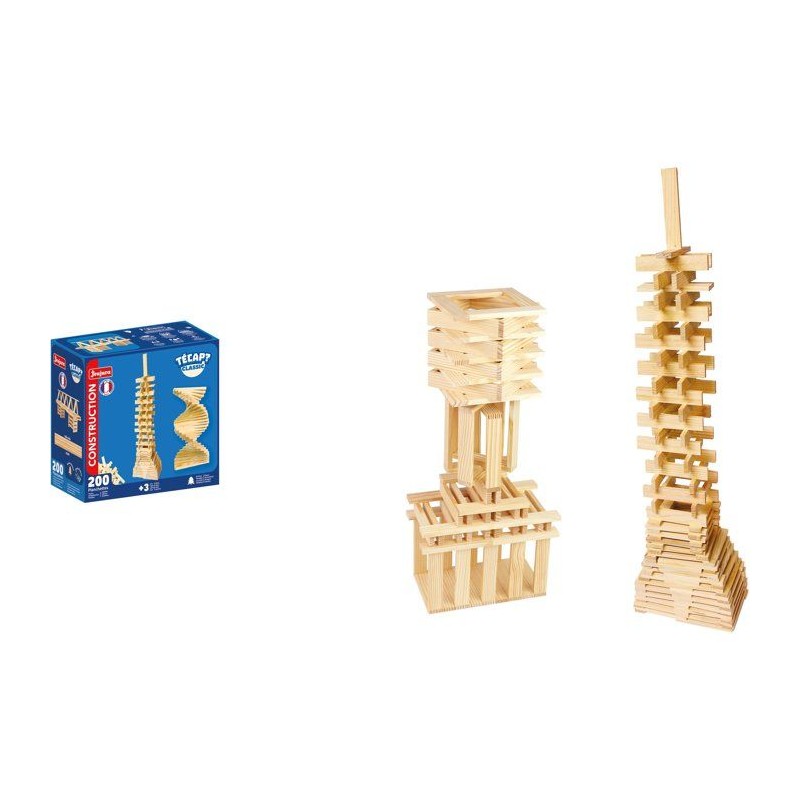 JEUJURA - Construction en bois - TECAP ? Classic - 200 pieces - Des 3