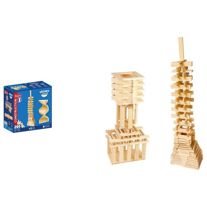 JEUJURA - Construction en bois - TECAP ? Classic - 200 pieces - Des 3 ans