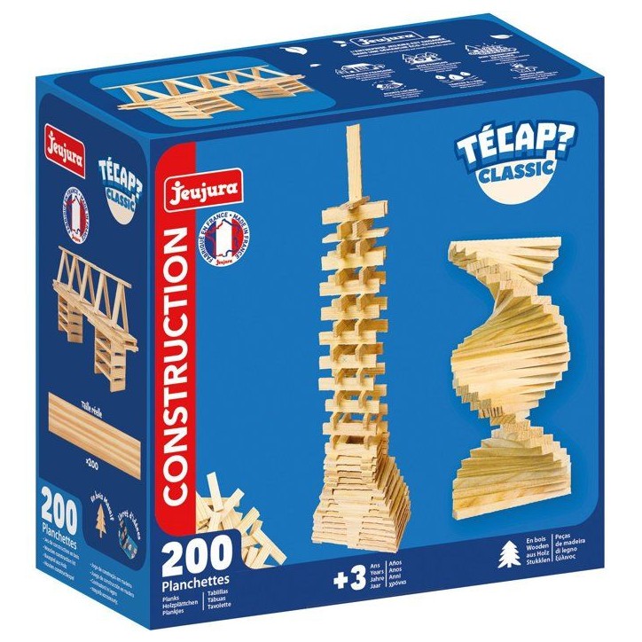 JEUJURA - Construction en bois - TECAP ? Classic - 200 pieces - Des 3 ans