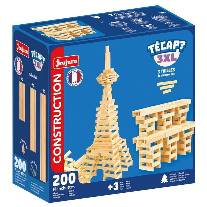 JEUJURA - Construction en bois - TECAP ? 3XL - 200 pieces - Des 3 ans JEUJURA - Construction en bois - TECAP ? 3XL - 200 pieces - Des 3 ans