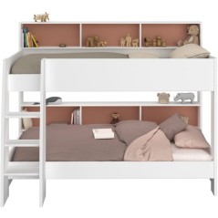PARISOT Lits superposés enfant 2 x 90x200 cm - Décor Vert Céladon/T