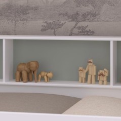 PARISOT Lits superposés enfant 2 x 90x200 cm - Décor Vert Céladon/T
