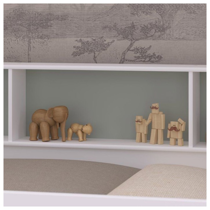 PARISOT Lits superposés enfant 2 x 90x200 cm - Décor Vert Céladon/Terracotta et Blanc Ombre - Sommiers inclus - JIM PARISOT Lits superposés enfant 2 x 90x200 cm - Décor Vert Céladon/Terracotta et Blanc Ombre - Sommiers inclus - JIM