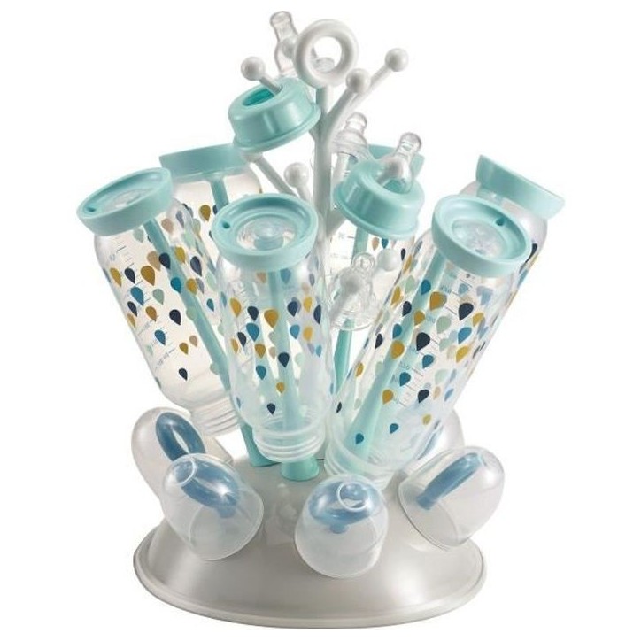 BÉABA, Egoutte-biberons Arbre, Grande capacité 6 biberons et accessoires, Bac de récupération d'eau amovible, Design astucie BÉABA, Egoutte-biberons Arbre, Grande capacité 6 biberons et accessoires, Bac de récupération d'eau amovible, Design astucie