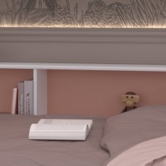 PARISOT Lits superposés enfant 2 x 90x200 cm - Décor Vert Céladon/T