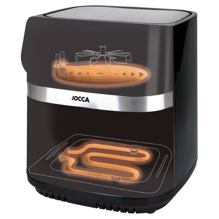 Friteuse a air - JOCCA - 2352 - 9L - 2 Résistances Chauffant - 30,5x38,5x35 cm