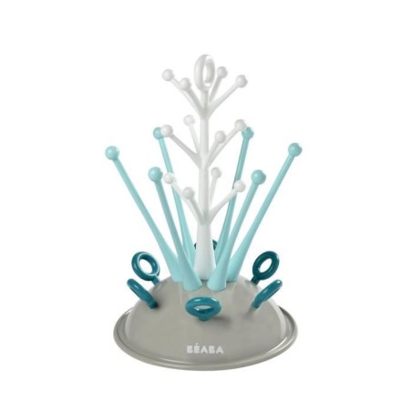 BÉABA, Egoutte-biberons Arbre, Grande capacité 6 biberons et accessoires, Bac de récupération d'eau amovible, Design astucie