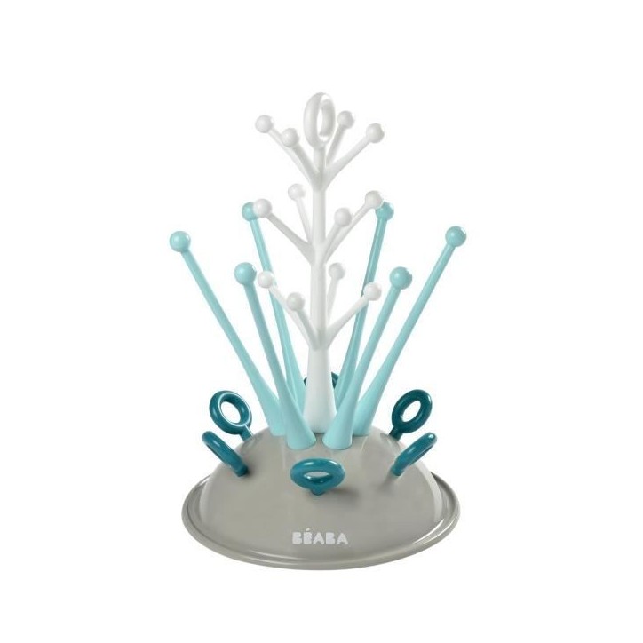 BÉABA, Egoutte-biberons Arbre, Grande capacité 6 biberons et accessoires, Bac de récupération d'eau amovible, Design astucie BÉABA, Egoutte-biberons Arbre, Grande capacité 6 biberons et accessoires, Bac de récupération d'eau amovible, Design astucie