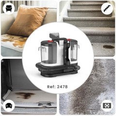 Aspirateur nettoyeur détacheur - JOCCA - 500 W - 12000 Pa - 1800 ml -