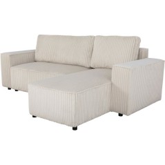Canapé d'angle convertible réversible 4 places - JOSH - Tissu velour