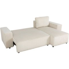 Canapé d'angle convertible réversible 4 places - JOSH - Tissu velour