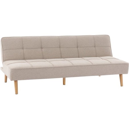 Canapé convertible - 4 places - JULIE - Tissu Beige - 180 x 72 x 72 c
