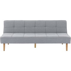 Canapé convertible - 4 places - JULIE - Tissu Gris - 180 x 72 x 72 cm