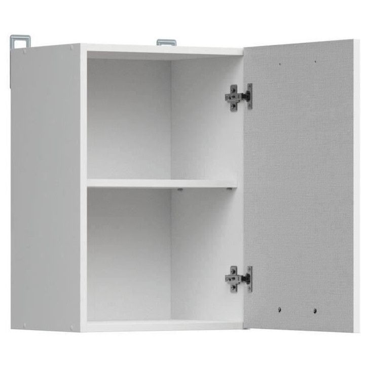 JUNONA Meuble haut 40 cm - 1 Porte - Blanc brillant JUNONA Meuble haut 40 cm - 1 Porte - Blanc brillant