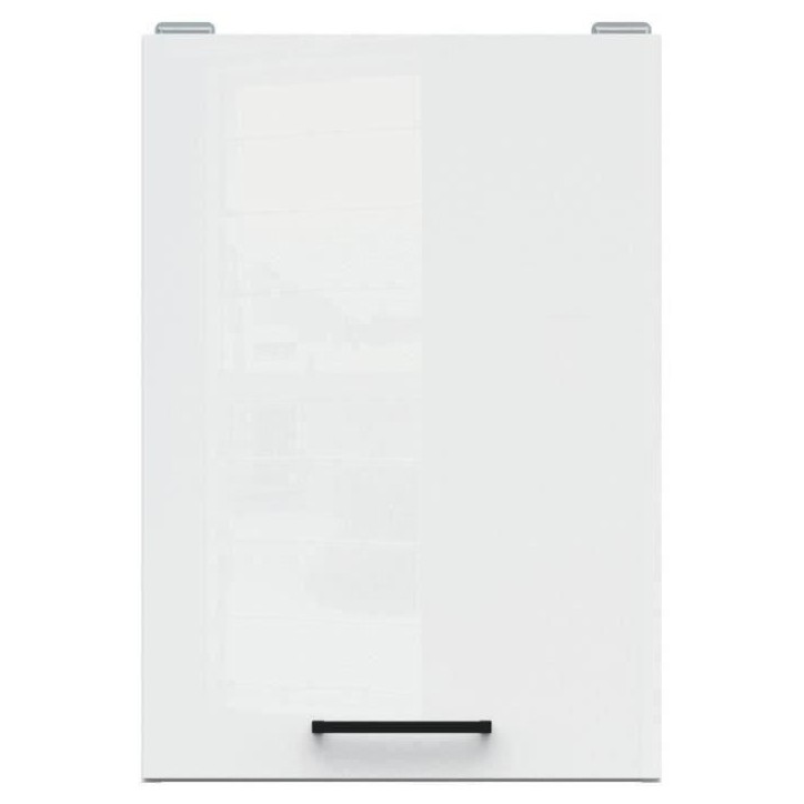 JUNONA Meuble haut 40 cm - 1 Porte - Blanc brillant JUNONA Meuble haut 40 cm - 1 Porte - Blanc brillant