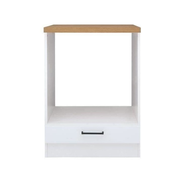 JUNONA Meuble bas four 60 cm - Plan de travail - Blanc brillant JUNONA Meuble bas four 60 cm - Plan de travail - Blanc brillant
