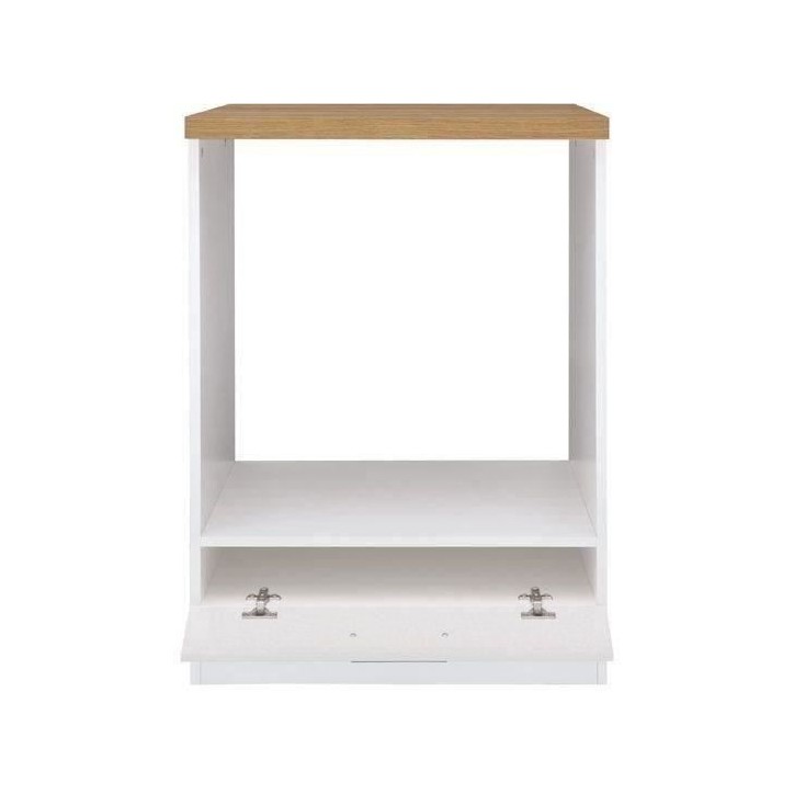 JUNONA Meuble bas four 60 cm - Plan de travail - Blanc brillant JUNONA Meuble bas four 60 cm - Plan de travail - Blanc brillant