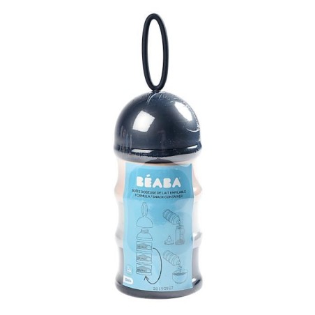 BÉABA - Boite doseuse de lait empilable - 100% hermétique - 3 compartiments - Grande contenance - Rose